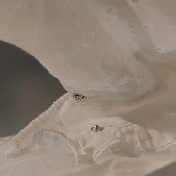 White Tiered V-Neck Sleeveless A-Line Dress 100% cotton - Picture 9 of 10